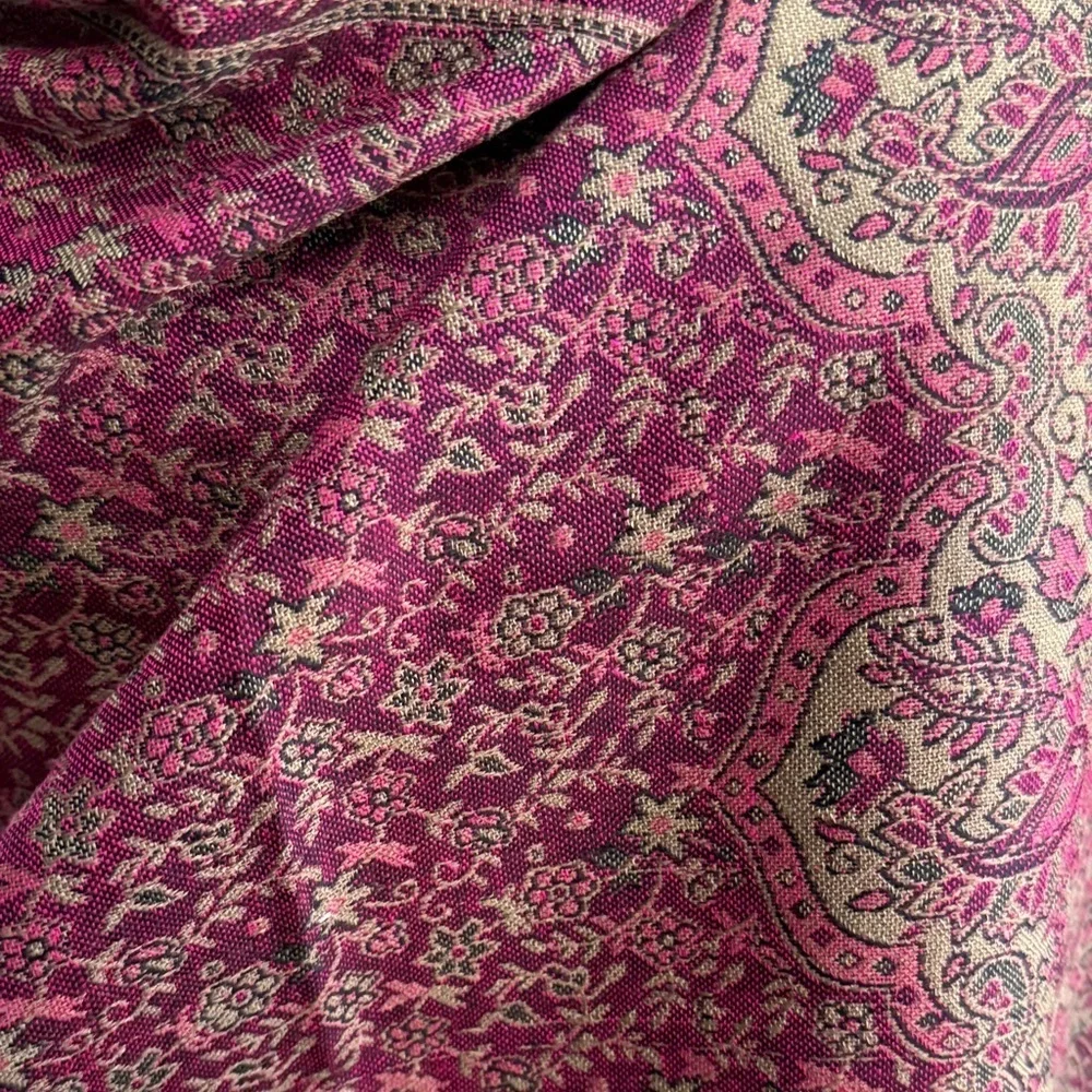Magenta and Tan Paisley 27